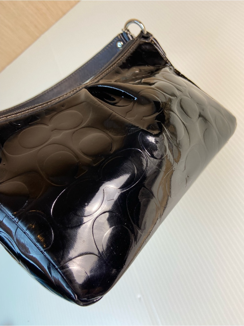 Coach Black Patent Leather Shoulder Bag - Picture 3 of 15
